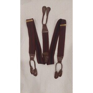 Christopher Hayes Italy Brown Silk Suspenders
